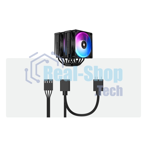 Кулер Ocypus Delta A62 BK ARGb черный 120мм алюминий+медь 2000rpm 29db 4-pin 260W 156мм