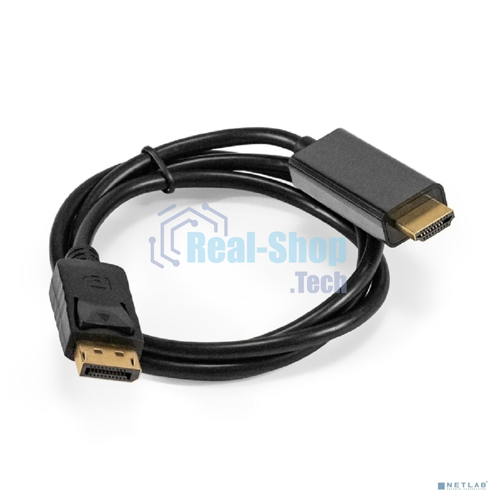 Кабель DisplayPort-HDMI ExeGate EX-CC-DP-HDMI-1.0 (20M/19M, 1,0м, экран)