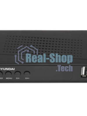 Приставка для цифрового ТВ Hyundai H-DVB520 черный, DVB-T2, DVB-T, DVB-C, HDMI, USB 2.0 х2