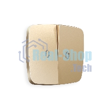 Лицевая панель OMEGA (Шампань) для 2-кл выключателей с подсветкой QUANT OP6040