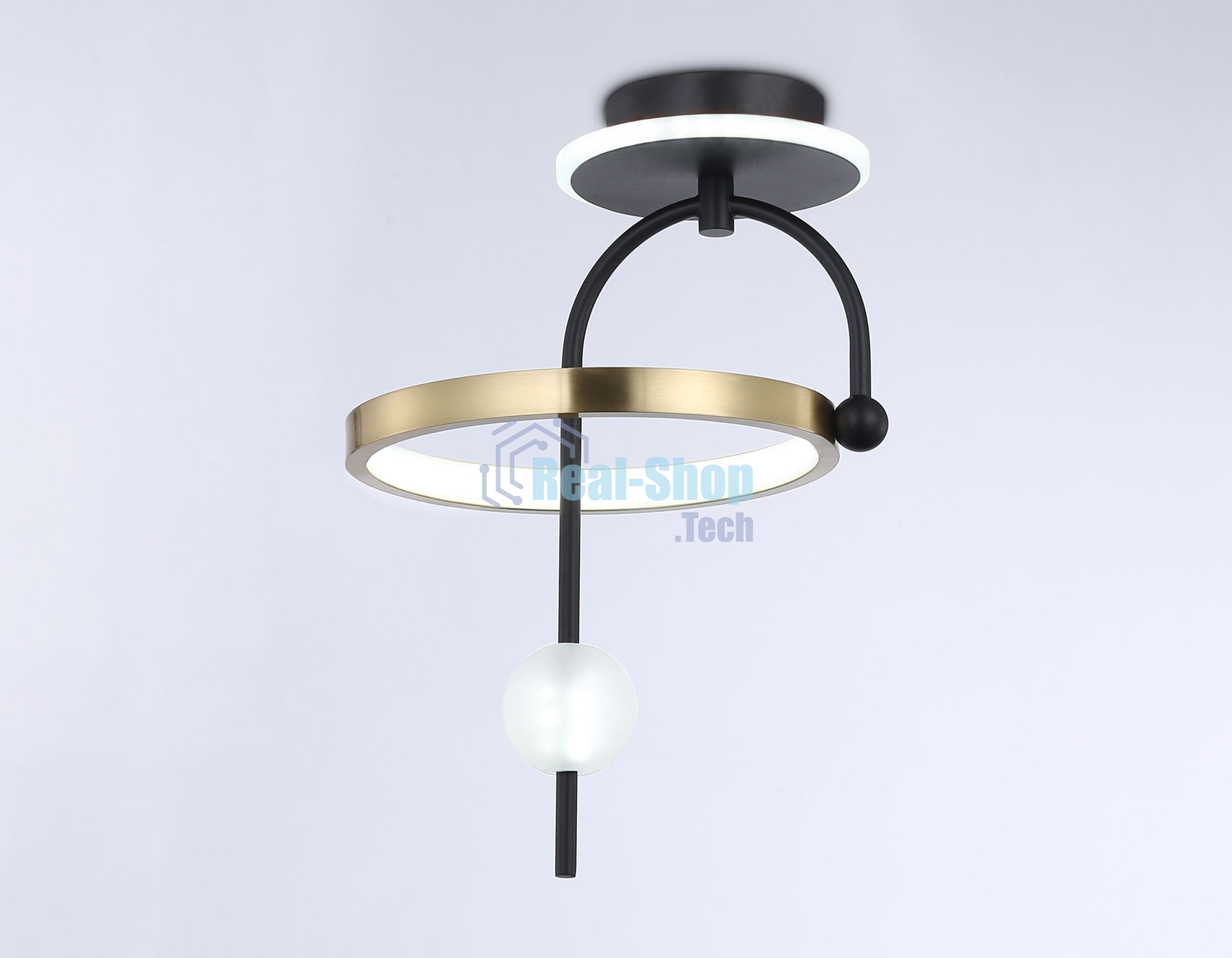 Светильник Ambrella light FL66424 BK/GD черный/золото 3000K/4200K/6400K 15W 240*220*347.7 (Без ПДУ)
