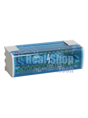 Шина на DIN-рейку в корпусе (кросс-модуль) ШНК 2х15 L+PEN IEK YND10-2-15-125
