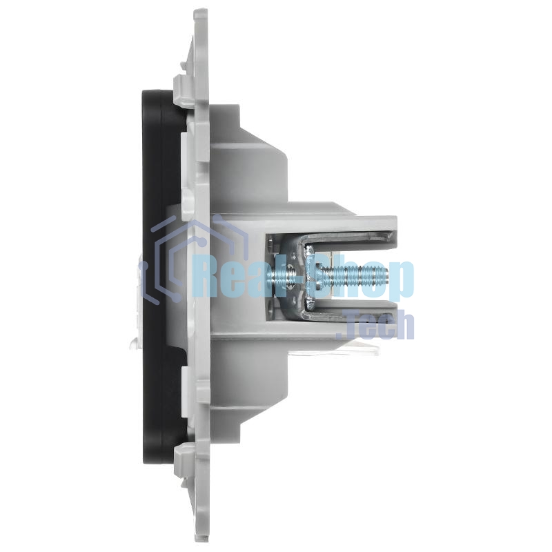 Розетка компьютерная RJ45 категория 5Е UTP РК5е-1-0-ФлЧ черный FLITE