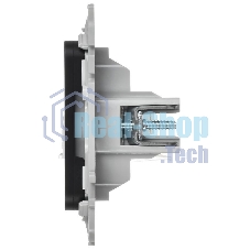 Розетка компьютерная RJ45 категория 5Е UTP РК5е-1-0-ФлЧ черный FLITE