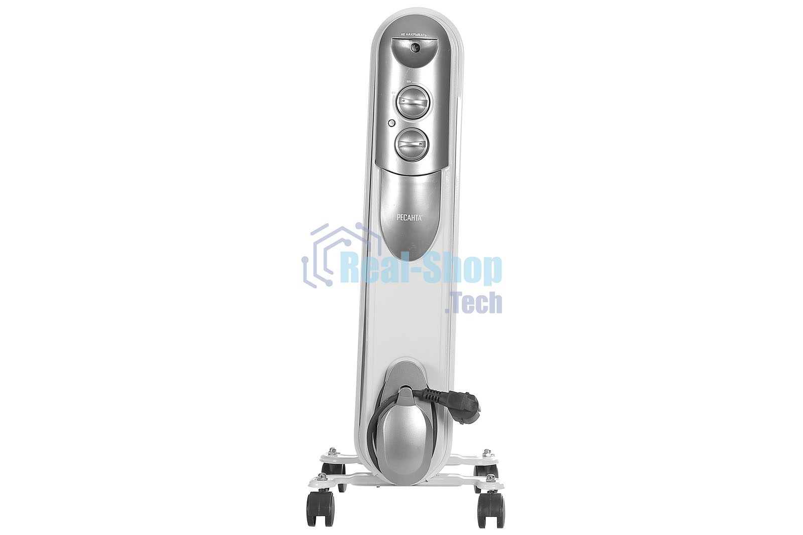 Обогреватель масляный Ресанта ОМПТ-7Н (7 секций) белый, 1500 Вт, 15 м2, термостат 67/3/3