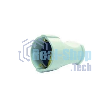 Штепсельный разъем c заземлением белый MAKEL 10003