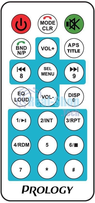 Автомагнитола Prology CMX-165, 1 DIN, Bluetooth, USB Type-A, AUX, пульт ДУ