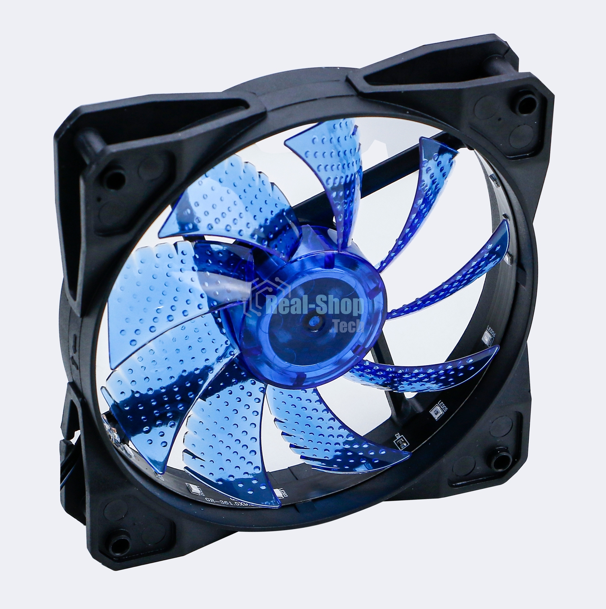 Вентилятор для корпуса Digma DFAN-LED-BLUE черный, 120 мм, 1200 об/мин, 23 дБ, 4 pin