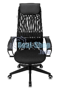 Кресло руководителя Бюрократ CH-607 TW-01 черный, сетка/ткань с подголов. крестовина пластик