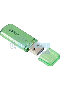 Флешка USB R/W Silicon Power R/W 8Gb Helios 101 SP008Gb,UF2101V1N USB 2.0 зеленый