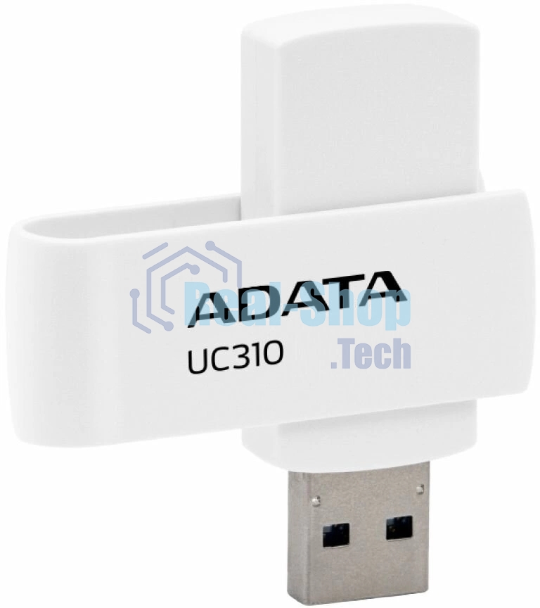 Флешка USB ADATA UC310 (UC310-128G-RWH), 128Gb, USB 3.2 Gen1, R/W 100/30, белый