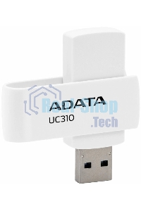Флешка USB ADATA UC310 (UC310-128G-RWH), 128Gb, USB 3.2 Gen1, R/W 100/30, белый