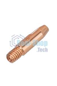 Токосъемный наконечник под проволоку Denzel 1,2 мм, М6х28, E-CU, 20 шт для MIG горелки тип 24