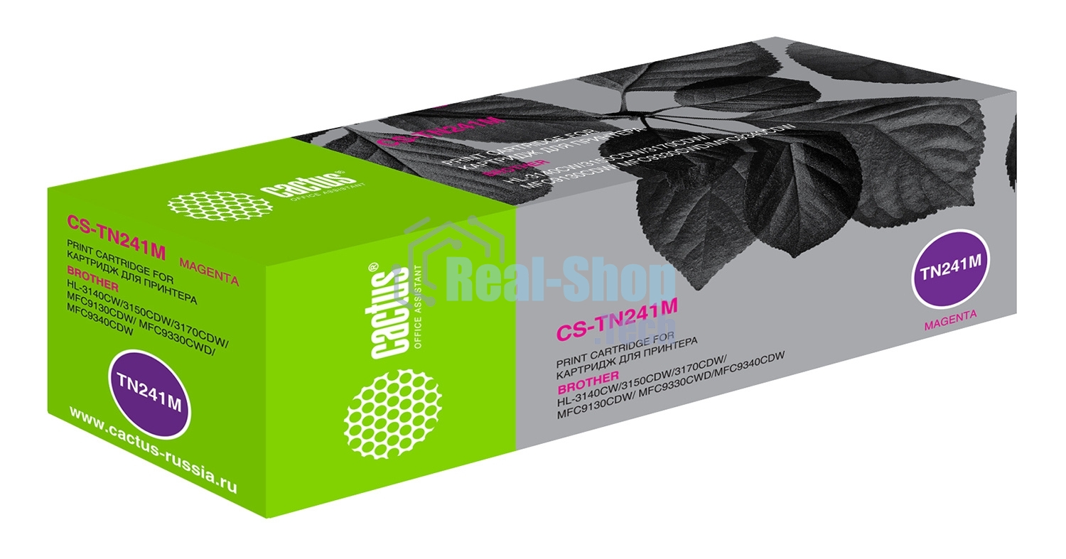 Картридж лазерный Cactus CS-TN241M пурпурный (1400 стр.) для принтеров Brother HL-3170CDW
