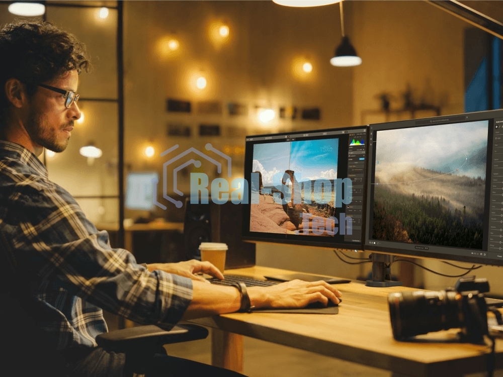 Кронштейн (держатель) ONKRON G140 для двух мониторов 13