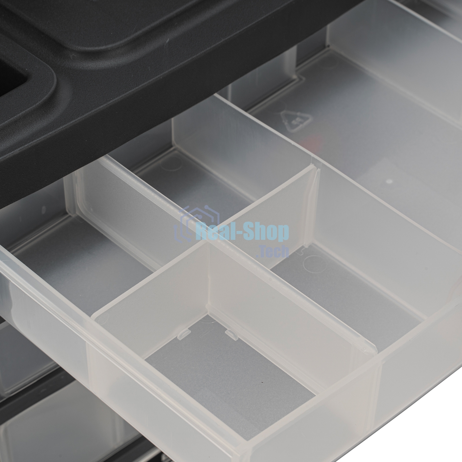 Органайзер для хранения с выдвижными лотками 310х150х260мм, 4 секции, пластик Stels