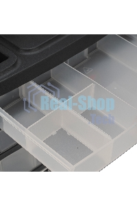 Органайзер для хранения с выдвижными лотками 310х150х260мм, 4 секции, пластик Stels