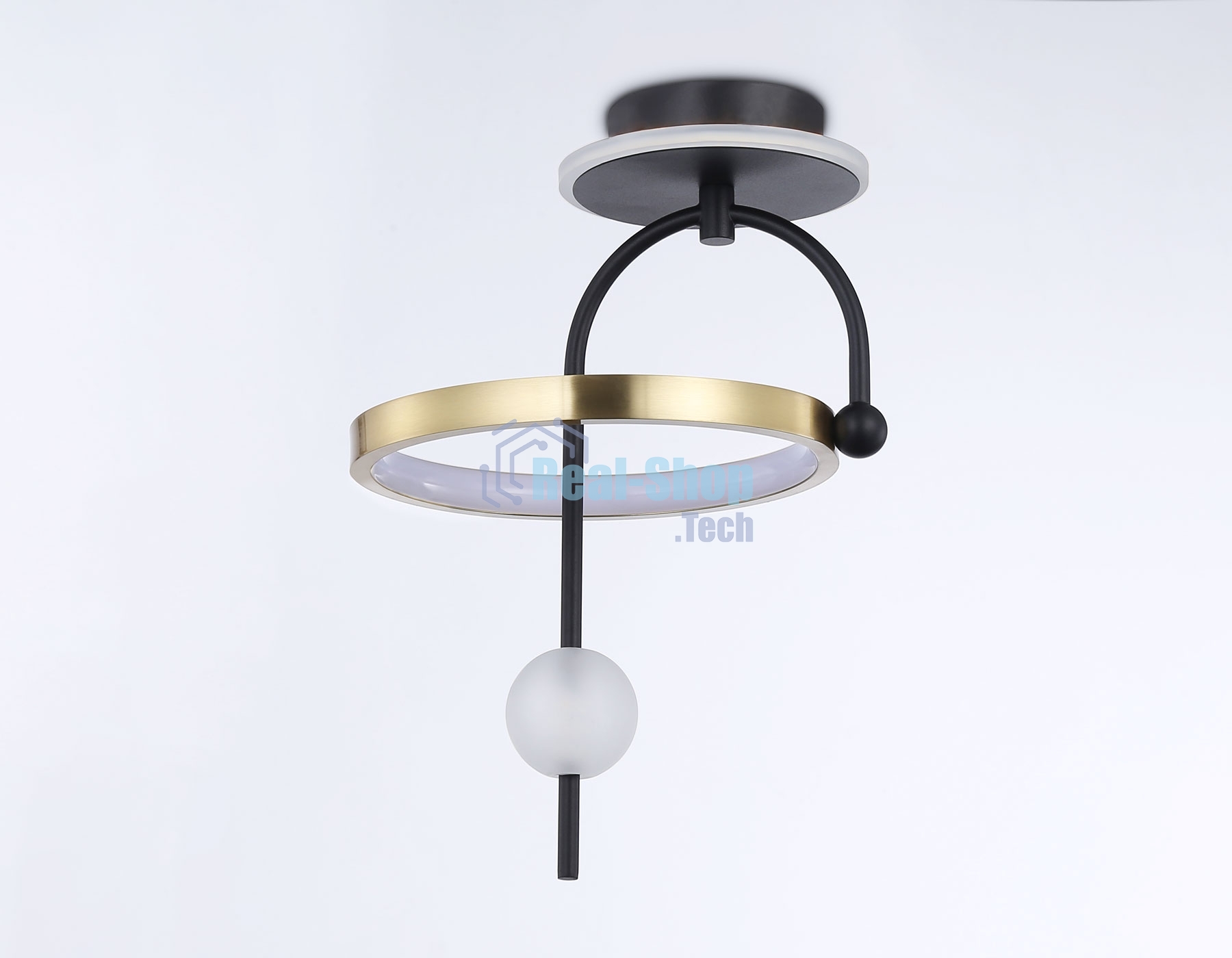 Светильник Ambrella light FL66424 BK/GD черный/золото 3000K/4200K/6400K 15W 240*220*347.7 (Без ПДУ)