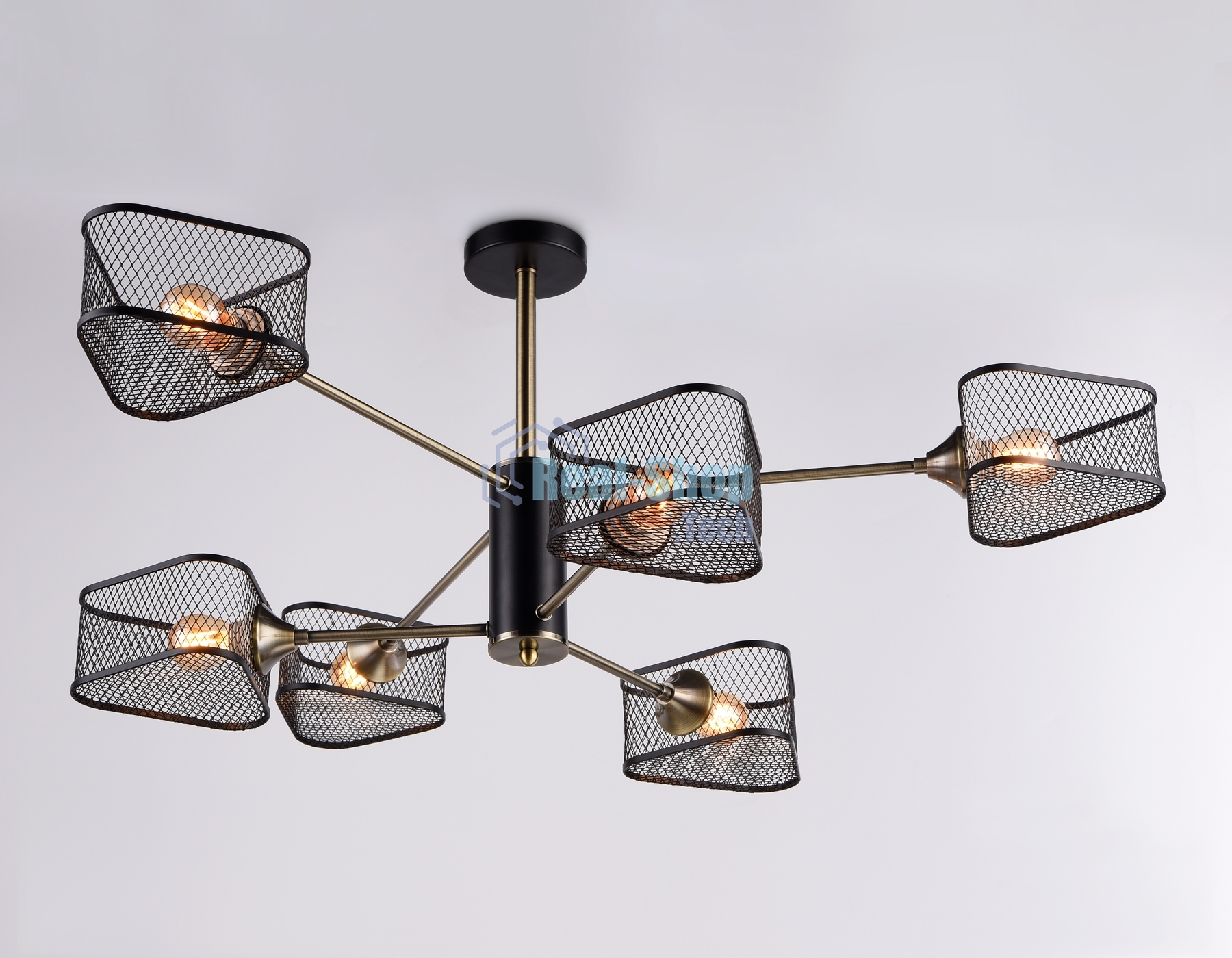 Светильник Ambrella light TR80172/6 SB/BK бронза/черный E27/6 max 40W D950*375