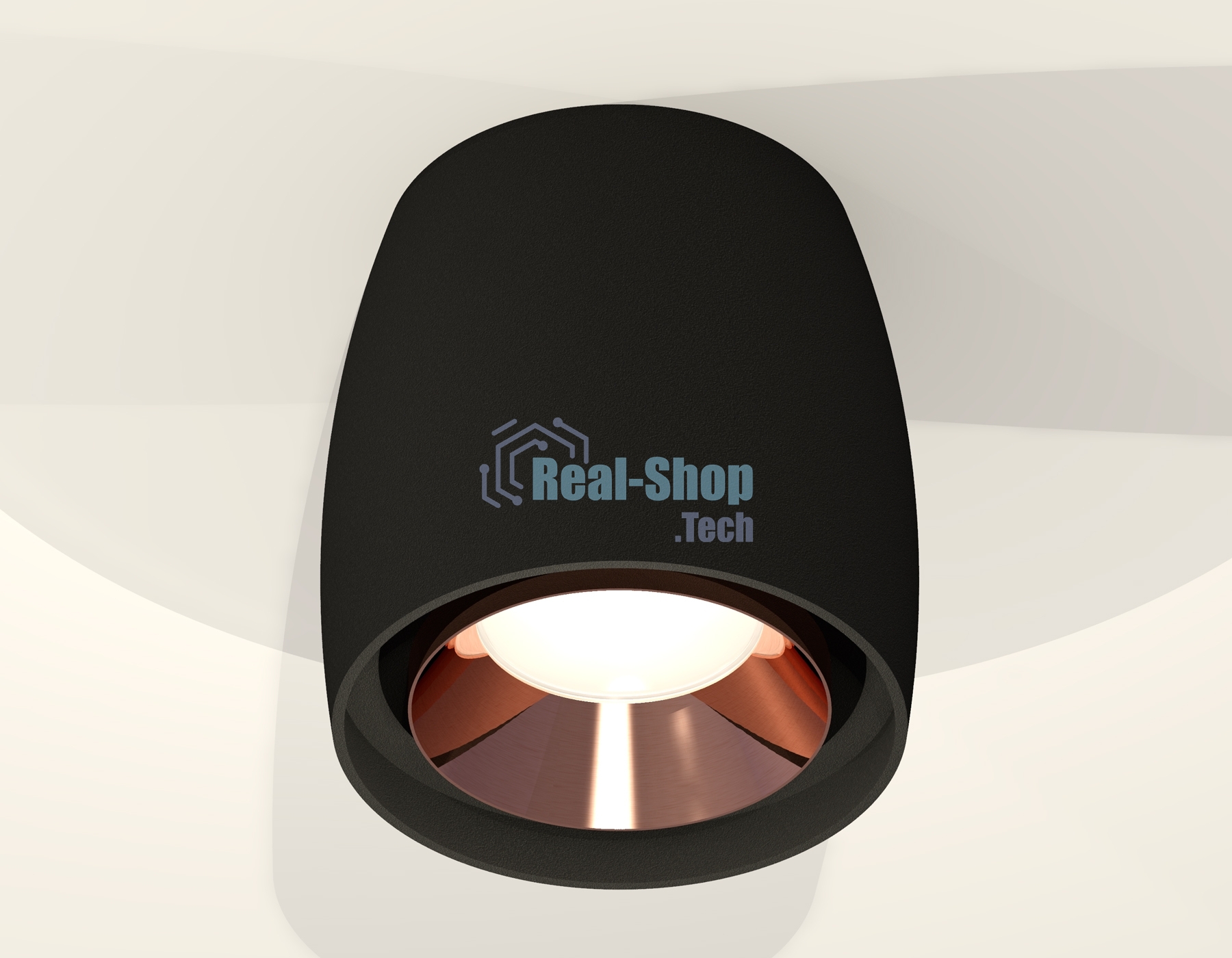 Светильник Ambrella Light XS1142005 SBK/PPG черный песок/золото розовое полированное MR16 GU5.3 (C1142, N7035)