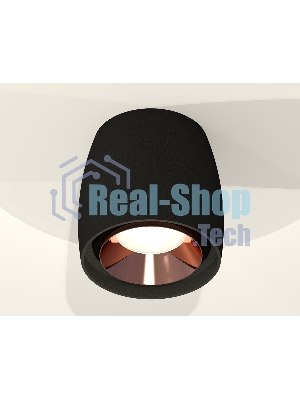 Светильник Ambrella Light XS1142005 SBK/PPG черный песок/золото розовое полированное MR16 GU5.3 (C1142, N7035)
