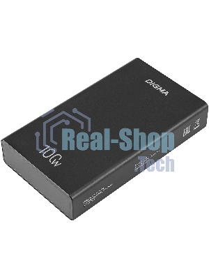 Портативный аккумулятор Digma DGPD100WA 20000mAh QC3.0/PD3.0 100W 5A 2xUSB-A/2xUSB-C черный