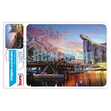 Коврик для мыши Buro BU-M80007 пластиковый ночной город 230х180х2мм