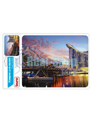 Коврик для мыши Buro BU-M80007 пластиковый ночной город 230х180х2мм