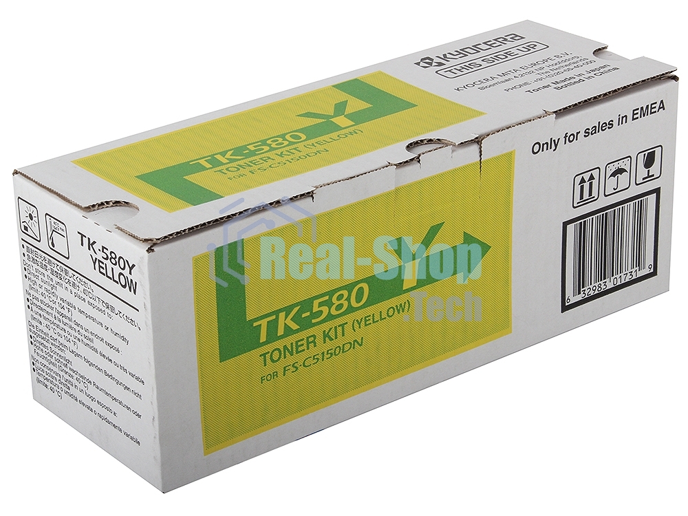 Картридж лазерный Kyocera TK-580Y (1T02KTANL0) желтый для FS-C5150DN 2800 стр.