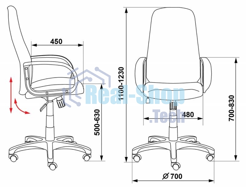 Кресло руководителя Бюрократ CH-808AXSN/TW-10 синий TW-10