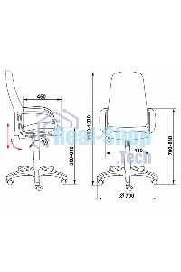 Кресло руководителя Бюрократ CH-808AXSN/TW-10 синий TW-10