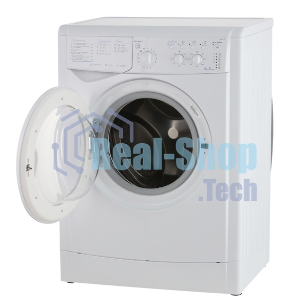 Стиральная машина Indesit IWSC 6105 белый, загрузка фронтальная 6 кг, 1000 об/мин., класс: А