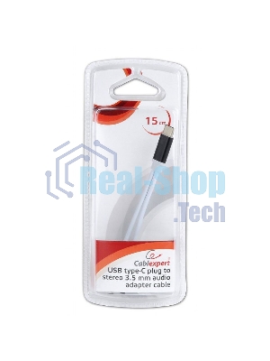 Переходник Cablexpert USB Type-C/Jack3.5 F+ Type-C F, черный, пакет (CCA-UC3.5F-02)