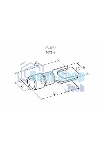 Наконечник вилочный изолированный Rexant 4.3 мм 1.5-2.5 мм² (НВи 2.5-4/НВи 2-4) синий