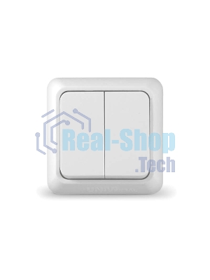 Выключатель 2-кл. ОП Олимп 10А IP20 белый Universal О0023