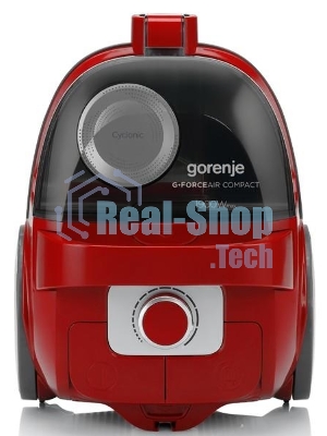 Пылесос Gorenje VC1901GACRCY черный/красный, 300/1900 Вт, уборка сухая, пылесборник контейнер 2.2 л
