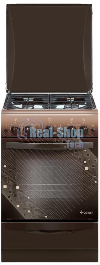 Плита газовая Gefest ПГ 5100-02 0310 коричневый, конфорок 4 шт, духовка 52 л, 50 см x 85 см x 58.5 см
