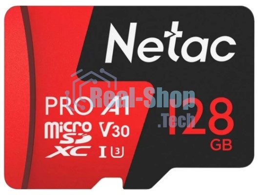 Флеш карта MicroSD card Netac P500 Extreme Pro 128Gb, retail version w/SD adapter