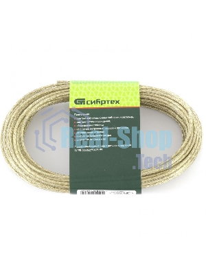 Трос Сибртех металлополимерный прозрачный ПР-3,0
