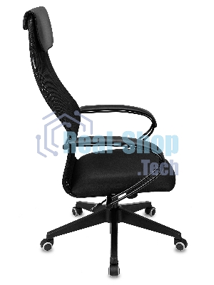 Кресло Бюрократ CH-607 TW-01 черный, сетка, подголовник