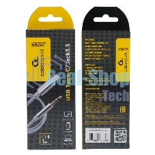 Кабель-переходник USB Cablexpert CCAB-CM35M-1M-W, Type-C/Jack3.5, Mobile, 1м, белый, коробка