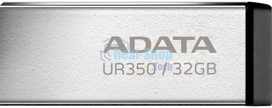 Флешка USB ADATA UR350 (UR350-32G-RSR/BK), 32Gb, USB 3.2, R/W 100/15, серебристый/черный