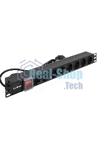 Блок розеток горизонтальный ExeGate ServerPro PDU-19H804 Al-8S-EU2.5-SW, 19