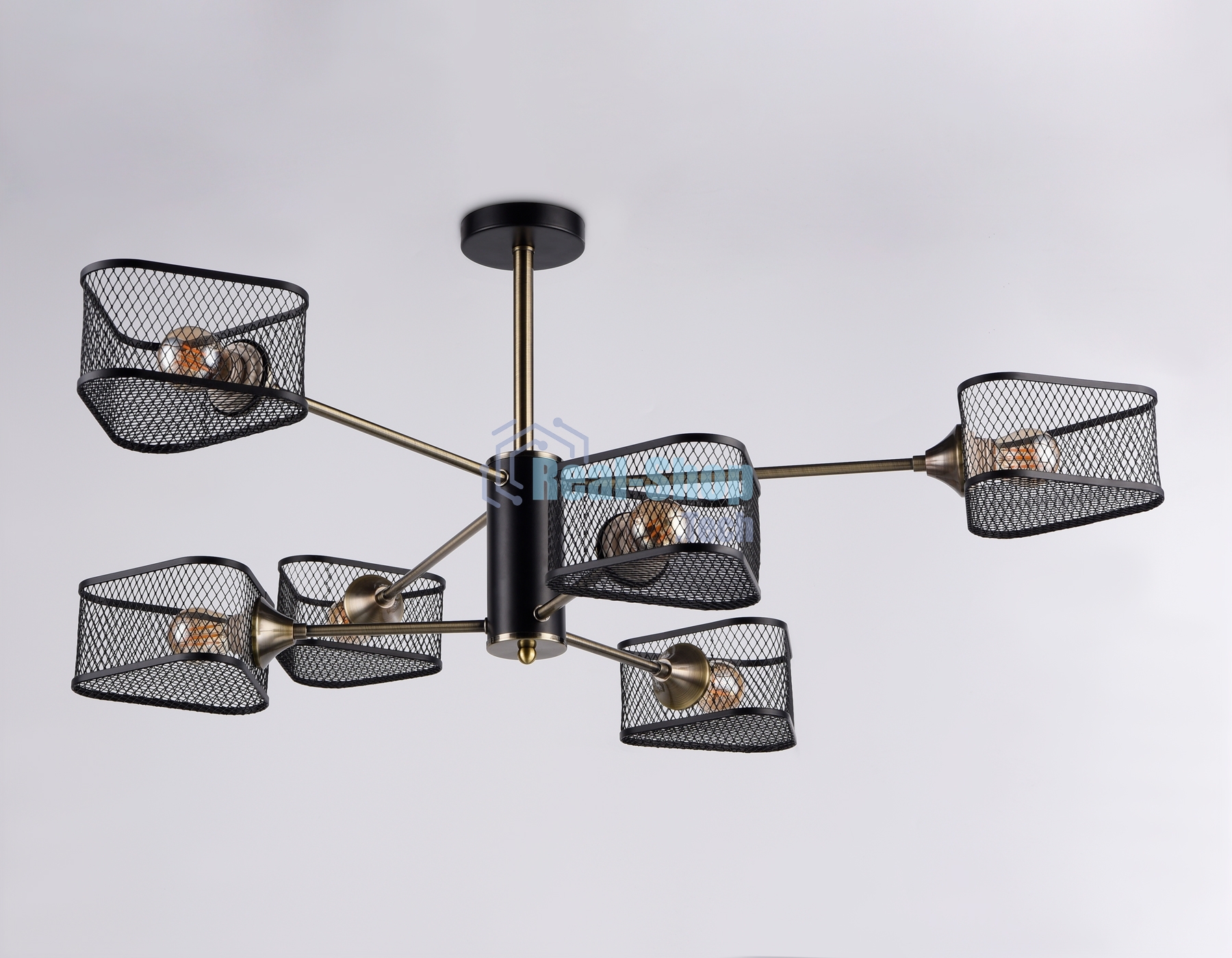 Светильник Ambrella light TR80172/6 SB/BK бронза/черный E27/6 max 40W D950*375