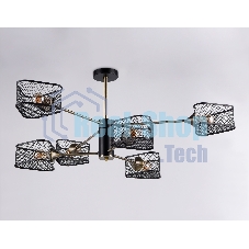 Светильник Ambrella light TR80172/6 SB/BK бронза/черный E27/6 max 40W D950*375