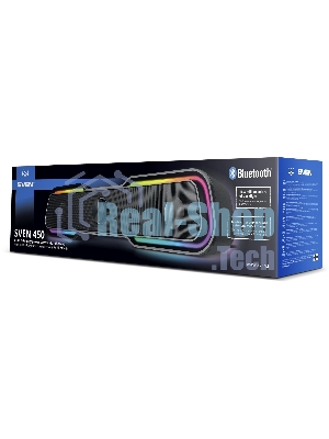 Акустическая система SVEN 450 2.0 (2x5W, Bluetooth, RGb-подсветка) черная