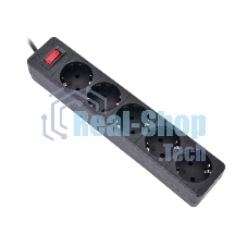 Сетевой фильтр Defender ES, 1.8 м, 5 розеток, черный