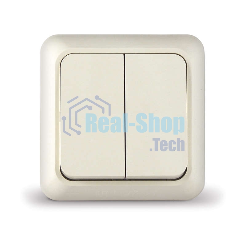 Выключатель 2-кл. ОП Олимп 10А IP20 беж. Universal Б-О0023