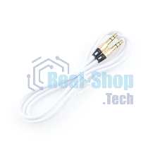 Кабель аудио Cablexpert CCAB-01-35MM-1MW, 3.5 Jack (M)/3.5 Jack (M), белый. 1м, блистер