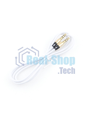 Кабель аудио Cablexpert CCAB-01-35MM-1MW, 3.5 Jack (M)/3.5 Jack (M), белый. 1м, блистер
